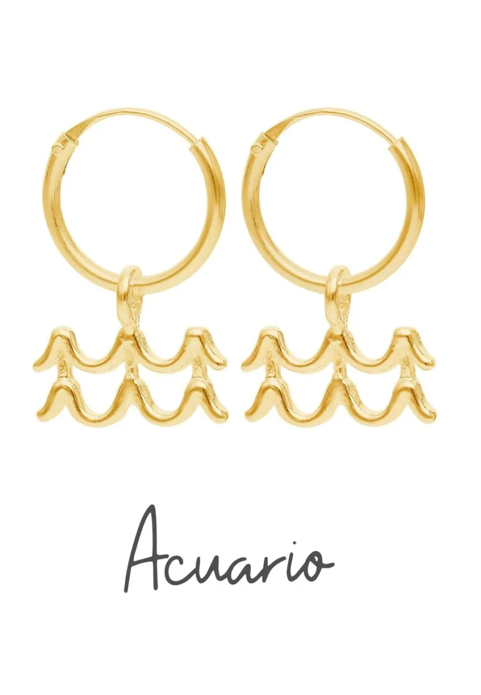PENDIENTES ZODIACO (12MM) BAÑADOS EN ORO