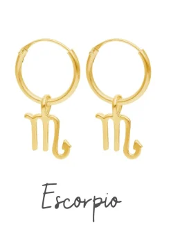 PENDIENTES ZODIACO (12MM) BAÑADOS EN ORO