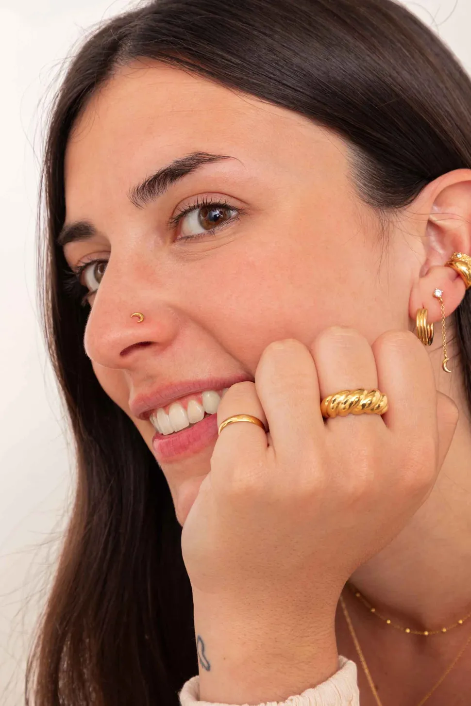 PIERCING LAGHU BAÑADO EN ORO