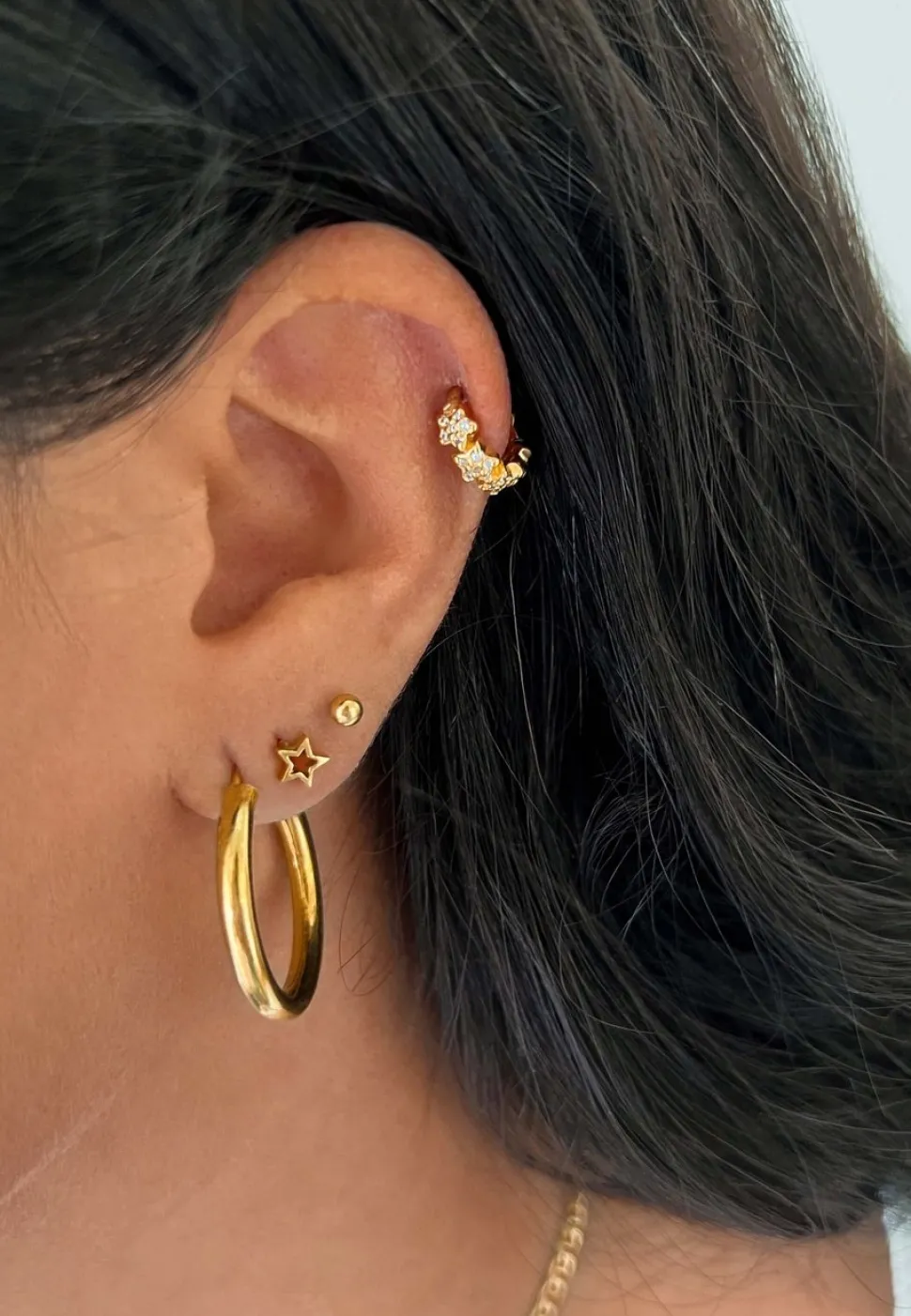 PIERCING SHANKARA BAÑADO EN ORO