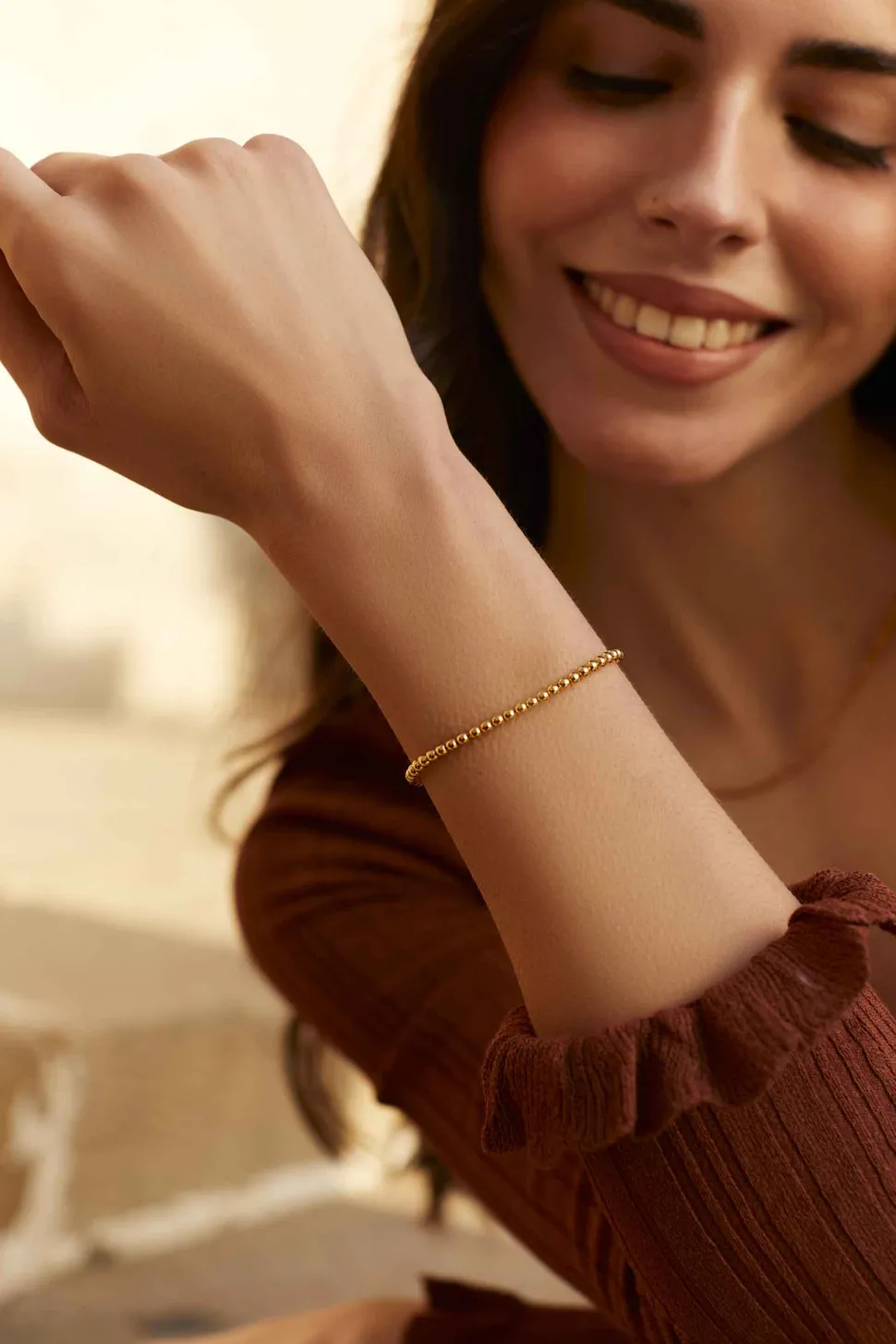 PULSERA KANAK BAÑADA EN ORO