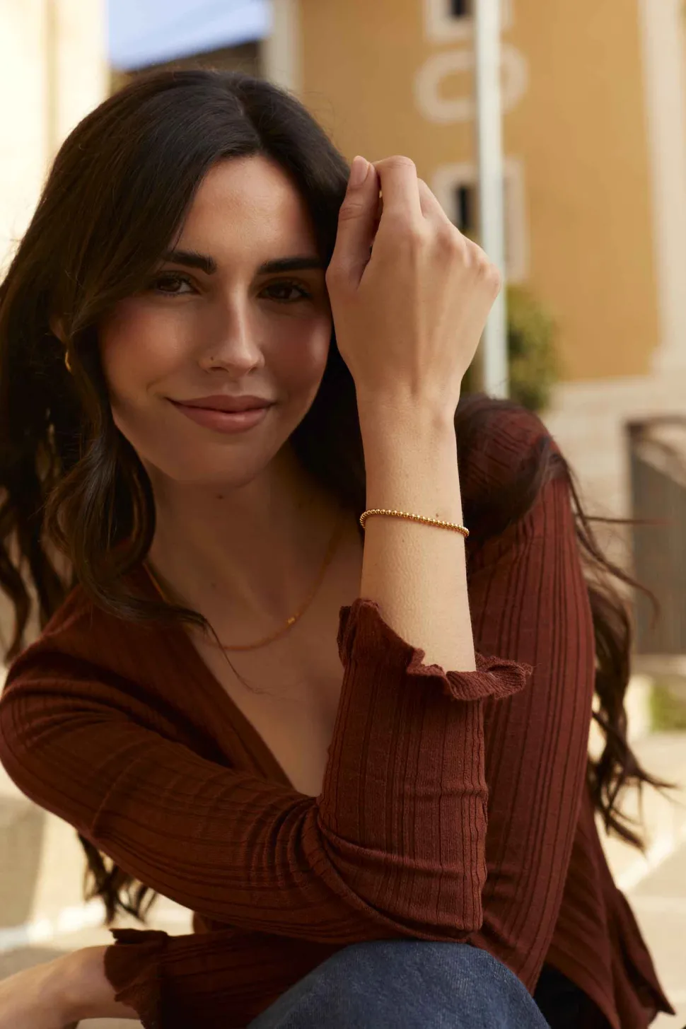 PULSERA KANAK BAÑADA EN ORO