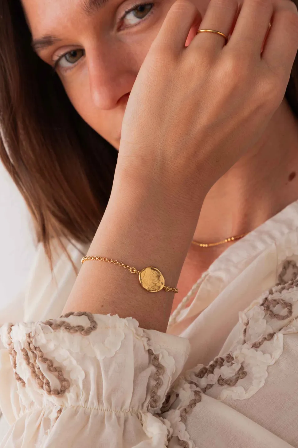 PULSERA MUHAR BAÑADA EN ORO