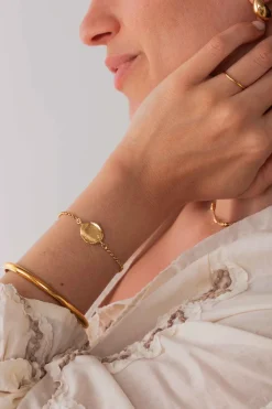 PULSERA MUHAR BAÑADA EN ORO